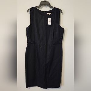 LOFT Anne Tylor Elegant Black Sleeveless Dress